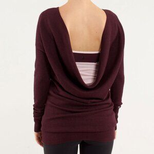 Lululemon Serenity Sweater Wrap in Heathered Bordeaux Drama